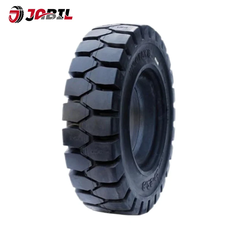 Pneus solides de chariot élévateur avec clip